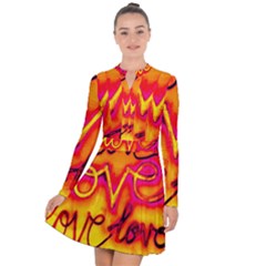  Graffiti Love Long Sleeve Panel Dress by essentialimage365