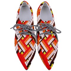 Pop Art Mosaic Pointed Oxford Shoes by essentialimage365