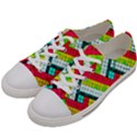 Pop Art Mosaic Women s Low Top Canvas Sneakers View2