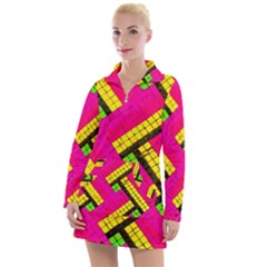 Pop Art Mosaic Women s Long Sleeve Casual Dress by essentialimage365