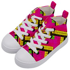 Pop Art Mosaic Kids  Mid-top Canvas Sneakers by essentialimage365