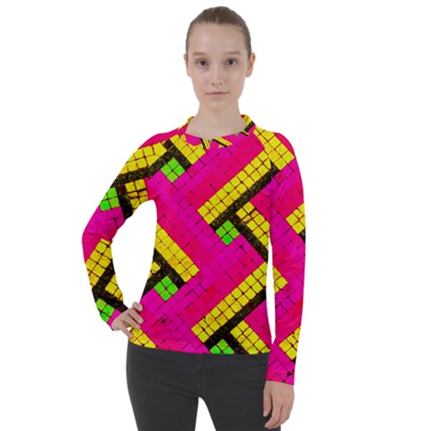 Pop Art Mosaic Women s Pique Long Sleeve Tee by essentialimage365