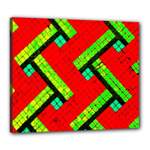 Pop Art Mosaic Canvas 24  X 20  (stretched) by essentialimage365