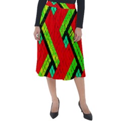 Pop Art Mosaic Classic Velour Midi Skirt  by essentialimage365