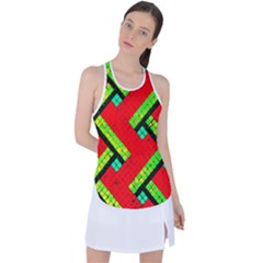 Pop Art Mosaic Racer Back Mesh Tank Top by essentialimage365