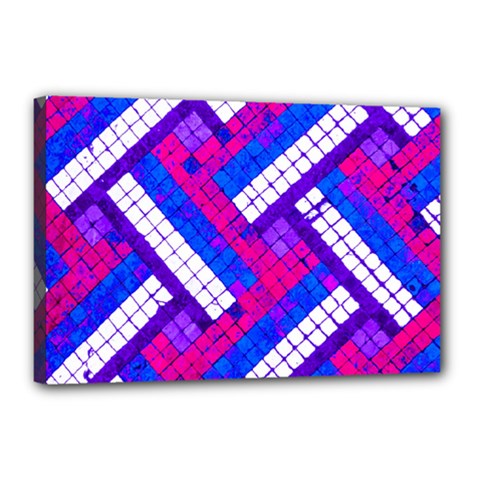 Pop Art Mosaic Canvas 18  X 12  (stretched) by essentialimage365