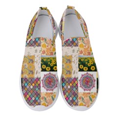 Yellow Aesthetics Women s Slip On Sneakers by designsbymallika