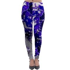 Fractal Lava Lightweight Velour Leggings by Sparkle