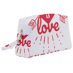 All You Need Is Love Wristlet Pouch Bag (large) by DinzDas