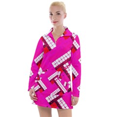 Pop Art Mosaic Women s Long Sleeve Casual Dress by essentialimage365