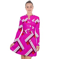 Pop Art Mosaic Long Sleeve Panel Dress by essentialimage365