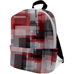 Abstract Tiles, Mixed Color Paint Splashes, Altered Zip Up Backpack by Casemiro