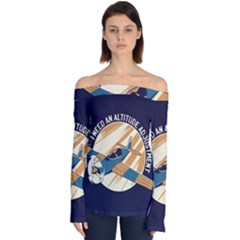 Airplane - I Need Altitude Adjustement Off Shoulder Long Sleeve Top by DinzDas