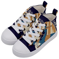 Airplane - I Need Altitude Adjustement Kids  Mid-top Canvas Sneakers by DinzDas