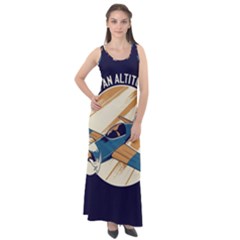 Airplane - I Need Altitude Adjustement Sleeveless Velour Maxi Dress by DinzDas