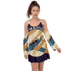 Airplane - I Need Altitude Adjustement Kimono Sleeves Boho Dress by DinzDas