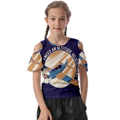 Airplane - I Need Altitude Adjustement Kids  Butterfly Cutout Tee by DinzDas