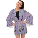 Japanese Ramen Sushi Noodles Rice Bowl Food Pattern Long Sleeve Kimono View1