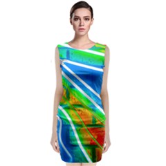 Pop Art Neon Wall Classic Sleeveless Midi Dress by essentialimage365