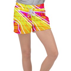 Pop Art Neon Wall Velour Lounge Shorts by essentialimage365