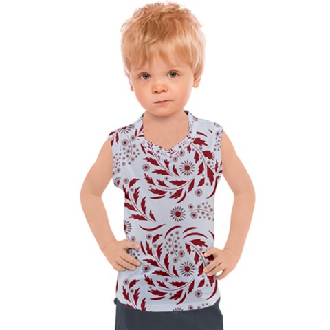 Folk Flowers Art Pattern Floral Abstract Surface Design  Seamless Pattern Kids  Sport Tank Top by Eskimos