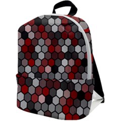 Hexagonal Blocks Pattern, Mixed Colors Zip Up Backpack by Casemiro