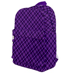 Purple, Black And Yellow Color Plaid, Retro Tartan Pattern Classic Backpack by Casemiro