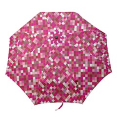 Pink Tiles Folding Umbrellas by designsbymallika