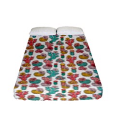 Cactus Love Fitted Sheet (full/ Double Size) by designsbymallika