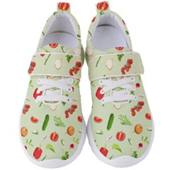 Seamless Pattern With Vegetables  Delicious Vegetables Women s Velcro Strap Shoes by SychEva