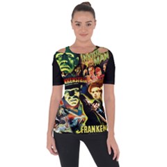 Classic Monster Movies Shoulder Cut Out Short Sleeve Top by EmmiesCloset