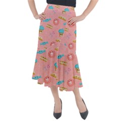 Toothy Sweets Midi Mermaid Skirt by SychEva