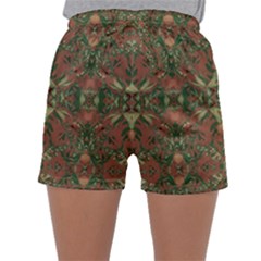 Modern Tropical Motif Print Sleepwear Shorts by dflcprintsclothing