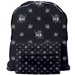 Black And White Funny Monster Print Pattern Giant Full Print Backpack by dflcprintsclothing