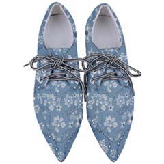 Folk Flowers Art Pattern  Pointed Oxford Shoes by Eskimos