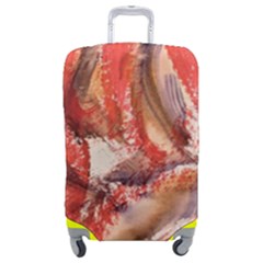 Abstract Red Petals Luggage Cover (medium) by kaleidomarblingart