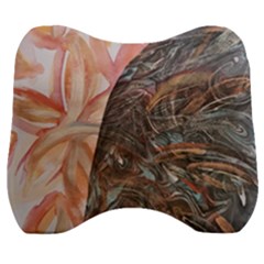 Painted Petals Velour Head Support Cushion by kaleidomarblingart