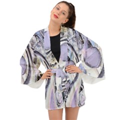 Landslide Baby Blue Long Sleeve Kimono by MRNStudios