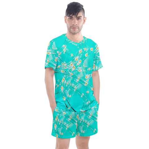 Pop Art Neuro Light Men s Mesh Tee And Shorts Set by essentialimage365