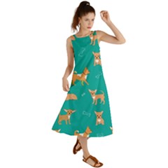 Cute Chihuahua Dogs Summer Maxi Dress by SychEva