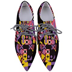 Summer Mosaic Print Pointed Oxford Shoes by designsbymallika