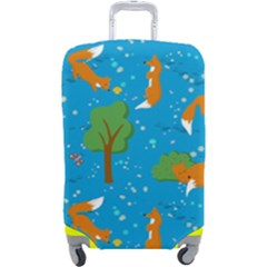 Red Fox In The Forest Luggage Cover (large) by SychEva