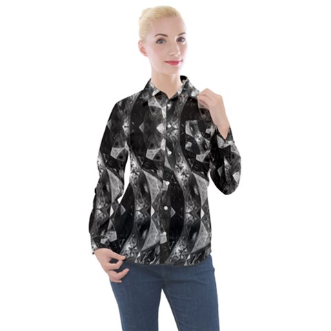 Gemini Mandala Women s Long Sleeve Pocket Shirt by MRNStudios