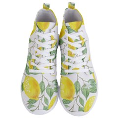 Vintage Lemons Men s Lightweight High Top Sneakers by SomethingForEveryone