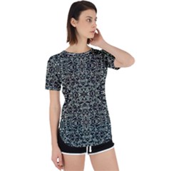 Initricate Ornate Abstract Print Perpetual Short Sleeve T-shirt by dflcprintsclothing