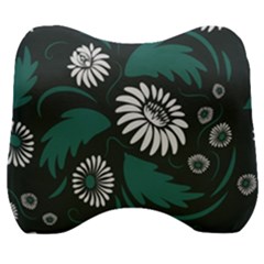 Folk Flowers Pattern Velour Head Support Cushion by Eskimos