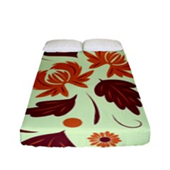 Folk Flowers Pattern Fitted Sheet (full/ Double Size) by Eskimos