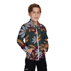 Folk Flowers Pattern Floral Surface Design Kids  Windbreaker by Eskimos