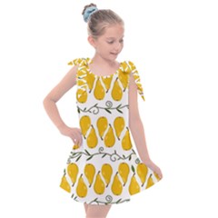 Juicy Yellow Pear Kids  Tie Up Tunic Dress by SychEva