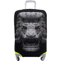 Creepy Lion Head Sculpture Artwork 2 Luggage Cover (large) by dflcprintsclothing